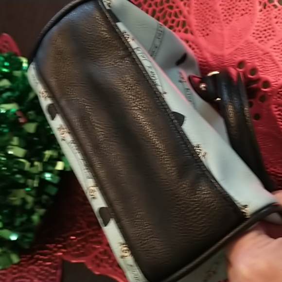 ECU Betsey Johnson Cute Black & Blue Crossbody Mini Handbag - Picture 12 of 13